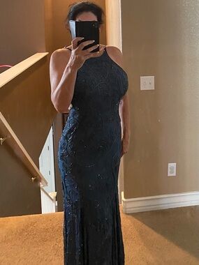 Vintage 1998 Sean Collection Beaded Open Back Gown